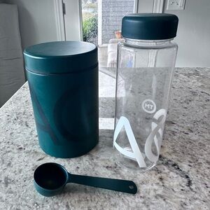 AG1 Green Canister Scoop  and Clear Shaker Bottle Set